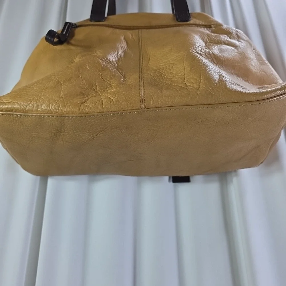 Sophia‎ Visconti Vintage Soft Leather Purse Handbag Shoulder Bag Tan Italy  Y2K